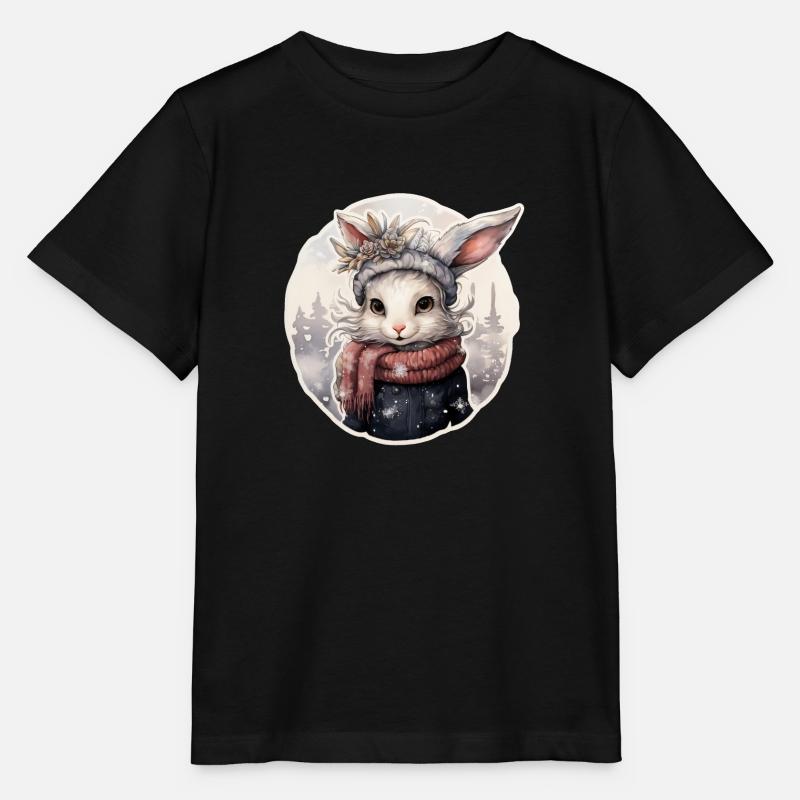 Schneehäschen - Stanley/Stella Kinder T-Shirt MINI CREATOR  - Schwarz