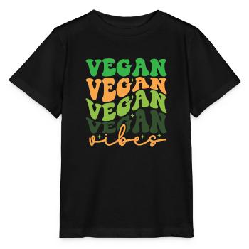 Vegan vibes, veganuary, gesunde Ernährung, vegan - Stanley/Stella Kinder T-Shirt MINI CREATOR  - Schwarz - Vorne - Mikhail (115cm)