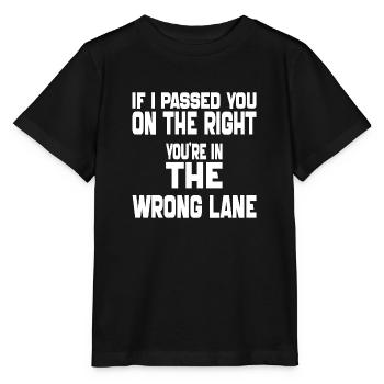 Wenn ich dich auf der rechten Seite überholt habe, bist du im Unrecht - Stanley/Stella Kinder T-Shirt MINI CREATOR  - Schwarz - Vorne - Mikhail (115cm)
