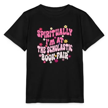 Spirituell bin ich auf der Scholastic Book Fair - Stanley/Stella Kinder T-Shirt MINI CREATOR  - Schwarz - Vorne - Mikhail (115cm)
