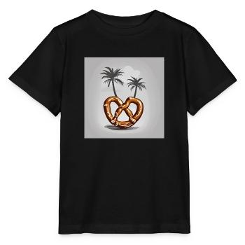 Brezel-Insel-Palme - Stanley/Stella Kinder T-Shirt MINI CREATOR  - Schwarz - Vorne - Mikhail (115cm)