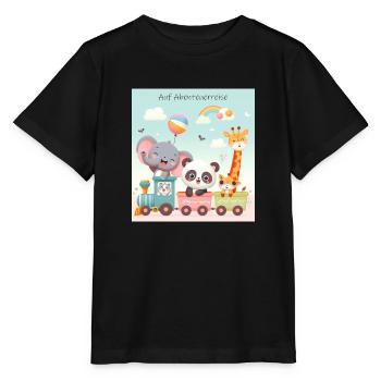Auf abenteuerreise - Stanley/Stella Kinder T-Shirt MINI CREATOR  - Schwarz - Vorne - Mikhail (115cm)