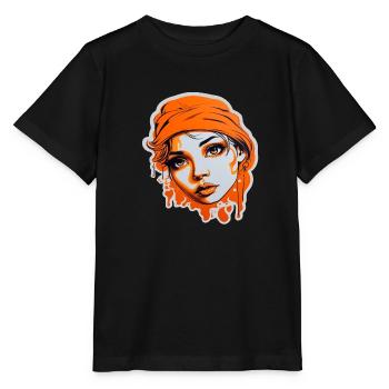 Fussballfan oranije - Stanley/Stella Kinder T-Shirt MINI CREATOR  - Schwarz - Vorne - Mikhail (115cm)
