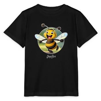 Jeu de mots expression ambiguë - HapBee Happy Bee - T-shirt bio MINI CREATOR Stanley/Stella Enfant - noir - Devant - Mikhail (115cm)