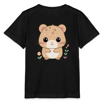 Hamster triste - T-shirt bio MINI CREATOR Stanley/Stella Enfant - noir - Devant - Mikhail (115cm)