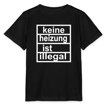 keine heizung ist illegal - Vers.2 - Stanley/Stella Kinder T-Shirt MINI CREATOR  - Schwarz - Vorne - Mikhail (115cm)