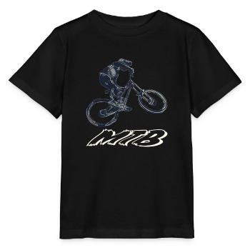 Downhill mountain biking - Stanley/Stella MINI CREATOR Kids’ T-Shirt - black - Front - Mikhail (115cm)