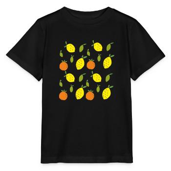 Oranges, citrons, citrons verts - T-shirt bio MINI CREATOR Stanley/Stella Enfant - noir - Devant - Mikhail (115cm)