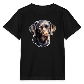 Labrador Retriever cute - Stanley/Stella MINI CREATOR Kids’ T-Shirt - black - Front - Mikhail (115cm)