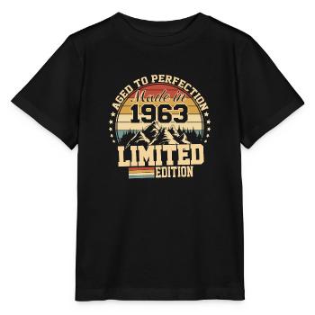 1963 Birthday 1963 Born in 1963 Birthday - Stanley/Stella MINI CREATOR Kids’ T-Shirt - black - Front - Mikhail (115cm)