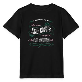 Dictons drôles cool art heureux en apesanteur - T-shirt bio MINI CREATOR Stanley/Stella Enfant - noir - Devant - Mikhail (115cm)