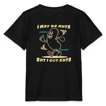 Lustiger Spruch - I may be nuts but I got guts - Stanley/Stella MINI CREATOR Kids’ T-Shirt - black - Front - Mikhail (115cm)