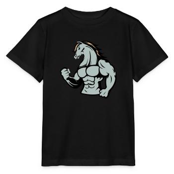 Cheval Fort - T-shirt bio MINI CREATOR Stanley/Stella Enfant - noir - Devant - Mikhail (115cm)