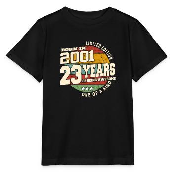 2001 Vintage Retro Classic 23 Years - Stanley/Stella MINI CREATOR Kids’ T-Shirt - black - Front - Mikhail (115cm)