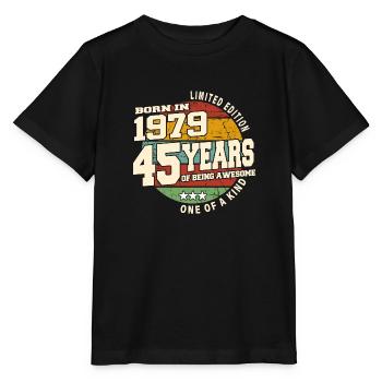 1979 Vintage Retro Classique 45 ans - T-shirt bio MINI CREATOR Stanley/Stella Enfant - noir - Devant - Mikhail (115cm)