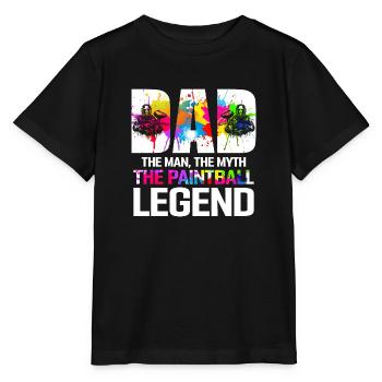 Papa L’homme Le mythe La légende du paintball Tactique - T-shirt bio MINI CREATOR Stanley/Stella Enfant - noir - Devant - Mikhail (115cm)