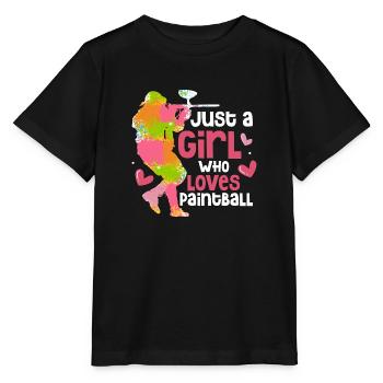 Juste une fille qui aime le paintball Joueur tactique Pa - T-shirt bio MINI CREATOR Stanley/Stella Enfant - noir - Devant - Mikhail (115cm)