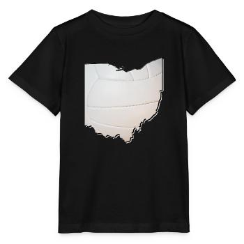 Ohio (United States) | real volleyball | Map - Stanley/Stella MINI CREATOR Kids’ T-Shirt - black - Front - Mikhail (115cm)