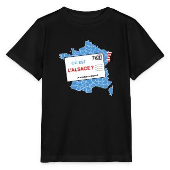 Où est l Alsace ? - T-shirt bio MINI CREATOR Stanley/Stella Enfant - noir - Devant - Mikhail (115cm)