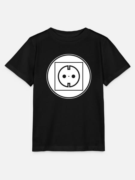 Steckdose Symbol - Stanley/Stella Kinder T-Shirt MINI CREATOR - Schwarz