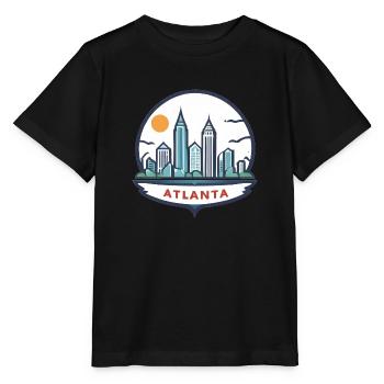 Atlanta Georgia Geschenkidee - Stanley/Stella Kinder T-Shirt MINI CREATOR  - Schwarz - Vorne - Mikhail (115cm)
