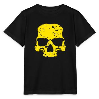 Crâne jaune - T-shirt bio MINI CREATOR Stanley/Stella Enfant - noir - Devant - Mikhail (115cm)
