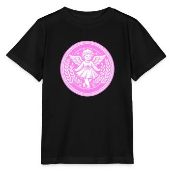 Logo de l’ange gardien - T-shirt bio MINI CREATOR Stanley/Stella Enfant - noir - Devant - Mikhail (115cm)