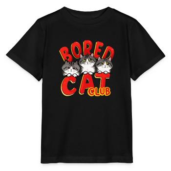 Club der gelangweilten Katzen - Stanley/Stella Kinder T-Shirt MINI CREATOR  - Schwarz - Vorne - Mikhail (115cm)