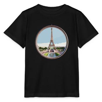 Eiffel Tower - Stanley/Stella MINI CREATOR Kids’ T-Shirt - black - Front - Mikhail (115cm)