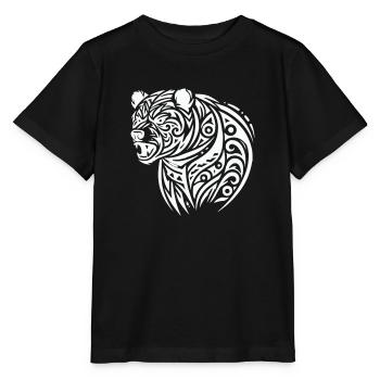 Beer Grizzly - Stanley/Stella Kinder-T-shirt MINI CREATOR  - zwart - Voor - Mikhail (115cm)
