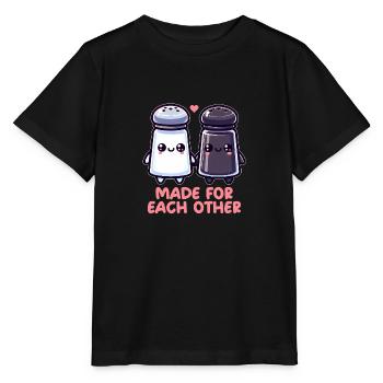 Sel et poivre - T-shirt bio MINI CREATOR Stanley/Stella Enfant - noir - Devant - Mikhail (115cm)