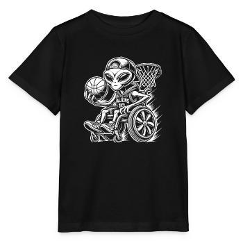 Basketball en fauteuil roulant - T-shirt bio MINI CREATOR Stanley/Stella Enfant - noir - Devant - Mikhail (115cm)
