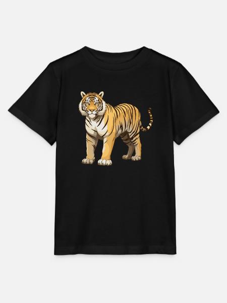 Tiger Tier - Stanley/Stella Kinder T-Shirt MINI CREATOR - Schwarz