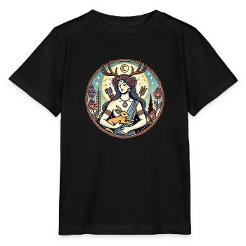 Artemis - Stanley/Stella Kinder T-Shirt MINI CREATOR  - Schwarz - Vorne - Mikhail (115cm)