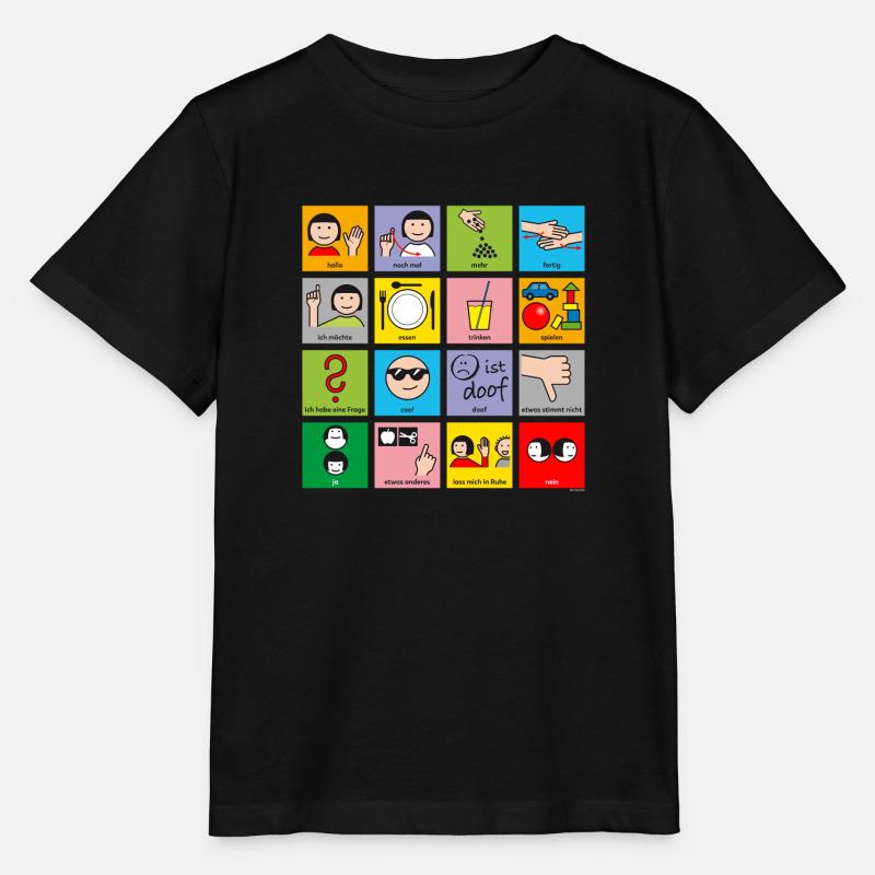Minivokabular - Stanley/Stella Kinder T-Shirt MINI CREATOR  - Schwarz