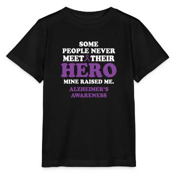 Alzheimers Awareness - Stanley/Stella MINI CREATOR Kids’ T-Shirt - black - Front - Mikhail (115cm)