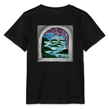 Peinture 'Atlantis' - T-shirt bio MINI CREATOR Stanley/Stella Enfant - noir - Devant - Mikhail (115cm)