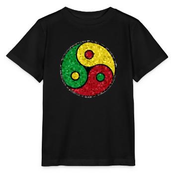 Yin Yang Rasta - T-shirt bio MINI CREATOR Stanley/Stella Enfant - noir - Devant - Mikhail (115cm)