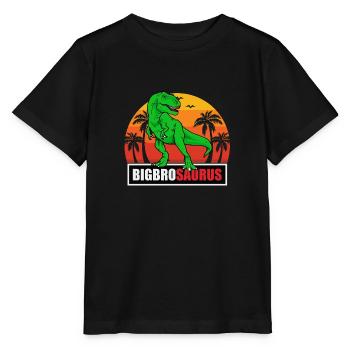 Big Bro Saurus - T-shirt bio MINI CREATOR Stanley/Stella Enfant - noir - Devant - Mikhail (115cm)