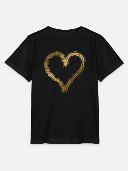 Cœur d’or - T-shirt bio MINI CREATOR Stanley/Stella Enfant - noir