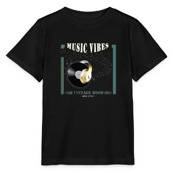 MUSICVIBES-le temps de la belle musique - T-shirt bio MINI CREATOR Stanley/Stella Enfant - noir - Devant - Mikhail (115cm)