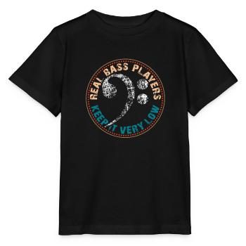 Vintage Bassschlüssel mit lustigem Spruch - Stanley/Stella Kinder T-Shirt MINI CREATOR  - Schwarz - Vorne - Mikhail (115cm)