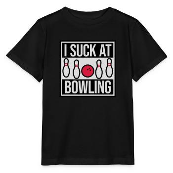 I suck at bowling - Stanley/Stella Kinder T-Shirt MINI CREATOR  - Schwarz - Vorne - Mikhail (115cm)