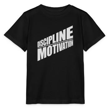 discipline over motivation quote - Stanley/Stella MINI CREATOR Kids’ T-Shirt - black - Front - Mikhail (115cm)