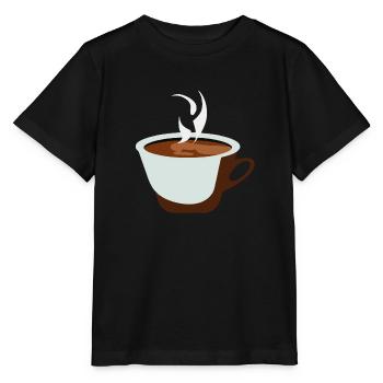 Coffee Illustration Gift Idea for Coffee Drinkers - Stanley/Stella MINI CREATOR Kids’ T-Shirt - black - Front - Mikhail (115cm)