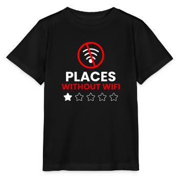 Plätze Ohne WiFi - Stanley/Stella Kinder T-Shirt MINI CREATOR  - Schwarz - Vorne - Mikhail (115cm)