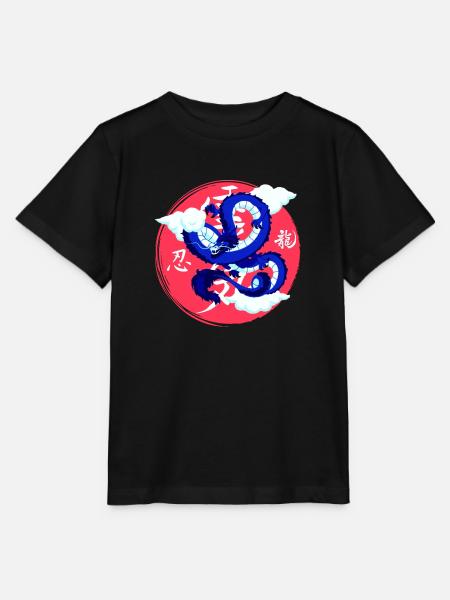 Dragon rise up - Stanley/Stella Kinder T-Shirt MINI CREATOR  - Schwarz