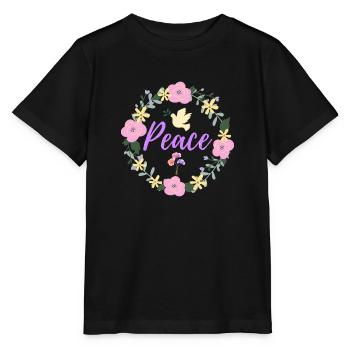 Peace - Stanley/Stella Kinder T-Shirt MINI CREATOR  - Schwarz - Vorne - Mikhail (115cm)