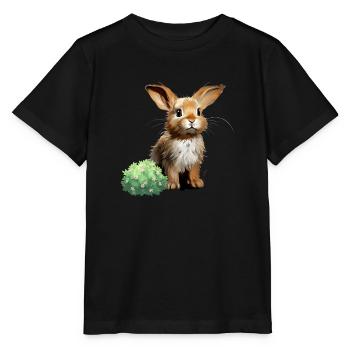 Lapin mignon lapin réaliste lapin - T-shirt bio MINI CREATOR Stanley/Stella Enfant - noir - Devant - Mikhail (115cm)