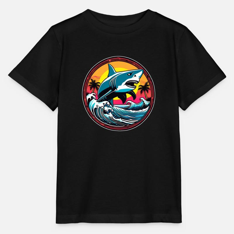 requin - T-shirt bio MINI CREATOR Stanley/Stella Enfant - noir